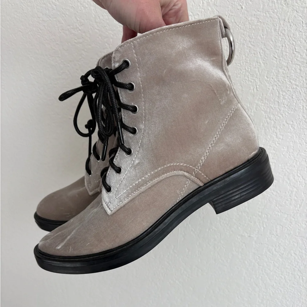 Dolce Vita Silver Velvet Bardot Booties - Picture 3 of 7